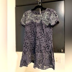 Free People Blue Lace Dress